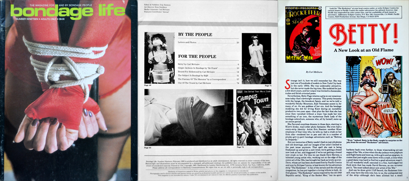 Betty Page article by Carl McGuire in Bondage Life 19
